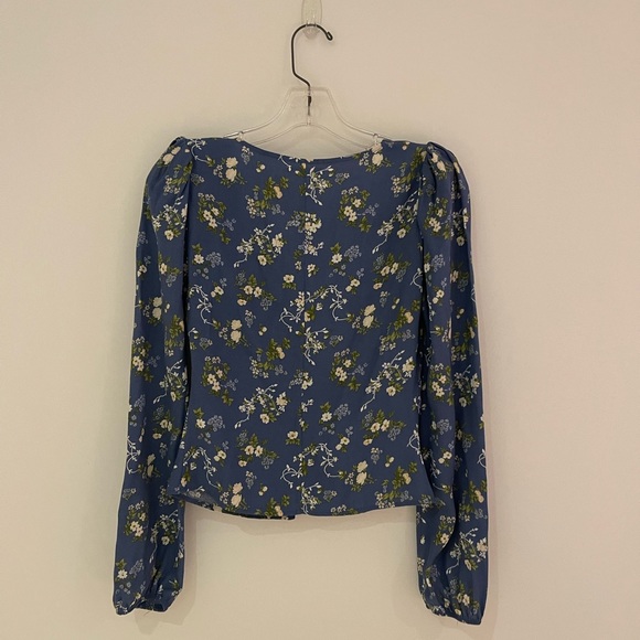 Reformation Nell Corset Top, XS, Blue Floral - Picture 9 of 13